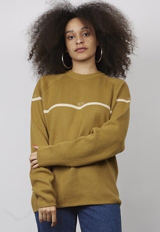 VINTAGE 80'S DIESEL MUSTARD KNIT JUMPER