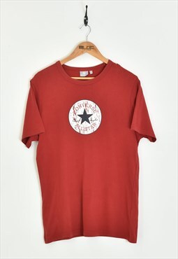 Vintage Converse T-Shirt Red Medium