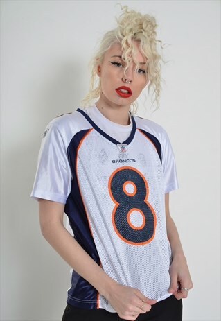 VINTAGE REEBOK DENVER BRONCOS JERSEY WHITE