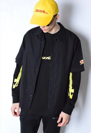 VINTAGE 90S BLACK SHORT SLEEVE SHIRT