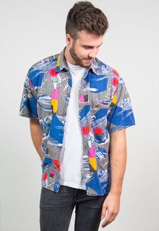NINETIES CRAZY PATTERN SHIRT