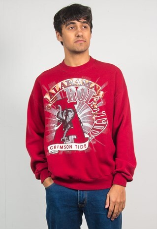 VINTAGE USA COLLEGE SWEATSHIRT ALABAMA CRIMSON TIDE