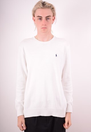 POLO RALPH LAUREN MENS VINTAGE JUMPER SWEATER SMALL 90S