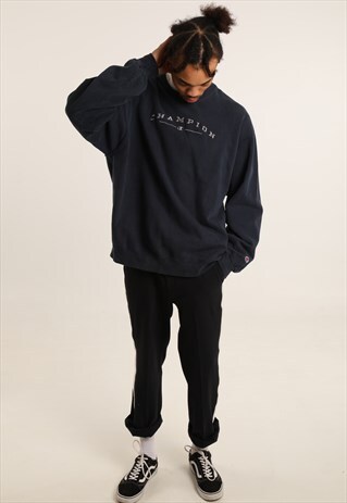 VINTAGE CHAMPION EMBROIDERED SPELLOUT SWEATSHIRT