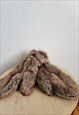 FAUX FUR MITTENS, FAUX FUR WOOL MITTENS, FAUX FUR GLOVES