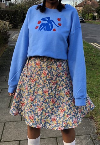 FLORAL WRAP MIDI SKIRT