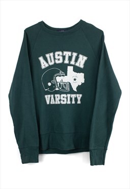 Vintage Austin Football Sweatshirt in Green S