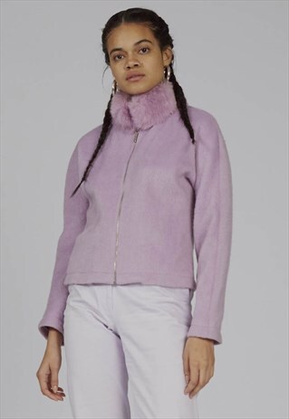 VINTAGE 90S LILAC MOSCHINO ZIP JACKET