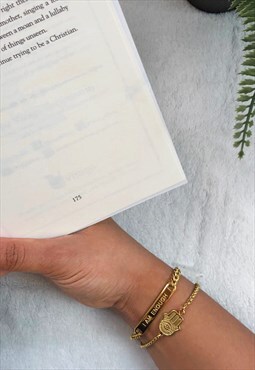 Hamsa Hand Bracelet Gold
