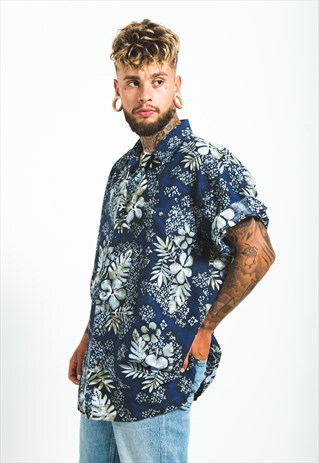 VINTAGE 80S HAWAIIAN SHORT SLEEVE SHIRT/ S6081