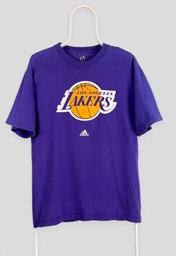Vintage Adidas LA Lakers T-Shirt Purple Los Angeles Medium