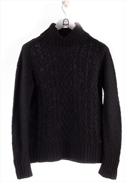 Vintage  Eddie Bauer  Sweater Knit Pattern Gray With Turtlen