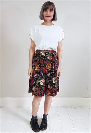 VINTAGE 80'S TWO TONE FLORAL PLAYSUIT