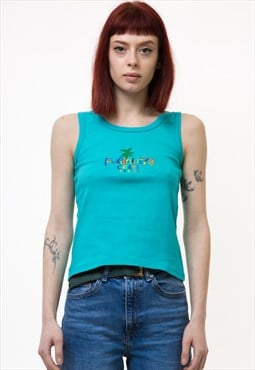80 Vintage Woman Summer Crop Top Tshirt 4985