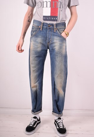 WRANGLER MENS VINTAGE JEANS W28 L31 BLUE 90S