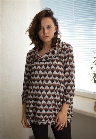 VINTAGE 90'S MULTI COLOUR PATTERNED JUMPER