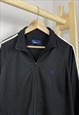 MENS VINTAGE FRED PERRY TRACK TOP JACKET SIZE L