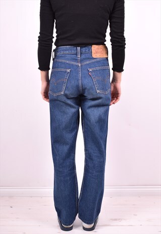 LEVI'S 501 WOMENS VINTAGE JEANS W29 L32 BLUE 90'S