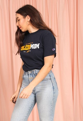 VINTAGE 90S CHAMPION GRAPHIC T-SHIRT IN BLUE