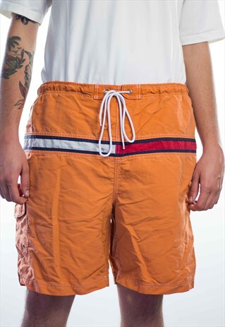 VINTAGE TOMMY HILFIGER LOGO SWIMSUIT TRUNKS 90S XL 10.5