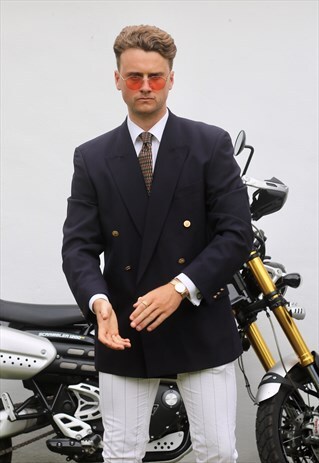 JAEGER STUNNING ENGLISH DOUBLE BREASTED HEAVYWEIGHT JACKET