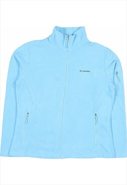 Colombia 90's Spellout Zip Up Fleece Large Blue