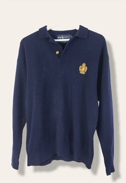 Vintage Ralph Lauren Jumper Polo shield in Blue L