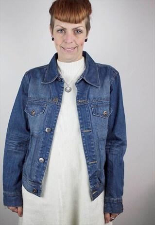 VINTAGE 90'S TOMMY HILFIGER CLEAN DENIM TRUCKER JACKET