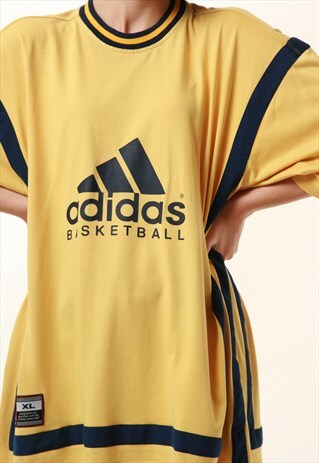 90S VINTAGE OLDSCHOOL ADIDAS BASKETBALL COTTON T-SHIRT 15963