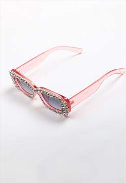 Diamond diva diamante embellished sunglasses - Pink