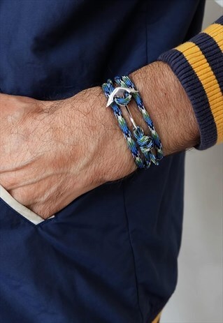 ANCHOR ON ROPE BRACELET