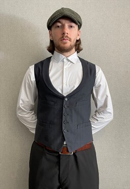 Neil Barrett wool striped classic vest size 48-50