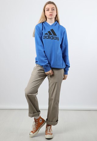 VINTAGE ADIDAS XS BLUE HOODIE