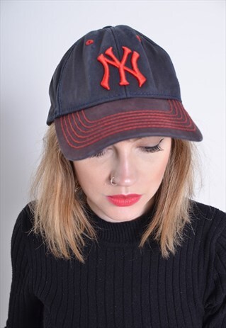 VINTAGE NEW YORK YANKEES BASEBALL CAP HAT BLACK