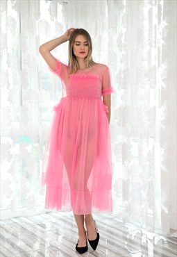 Villanelle Dress, Pink Tulle Dress, Avant Garde Clothing