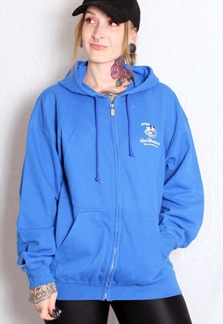 VINTAGE BLUE DISNEYLAND ZIP UP DISNEY HOODIE