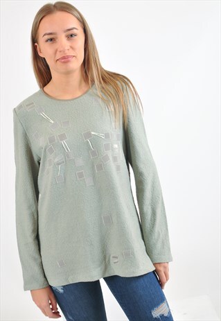 VINTAGE 90'S GREEN JUMPER