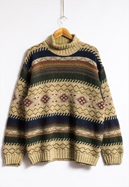 Woolmark Heavyweight Abstract Pattern Sweater 19165