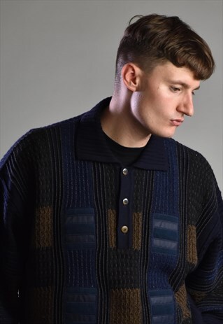 VINTAGE 90S COLOURFUL PATTERN KNIT JUMPER