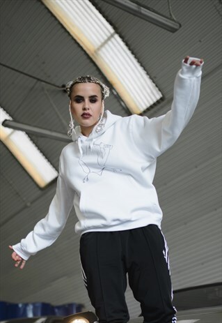 WHITE NO SHAME HOODIE