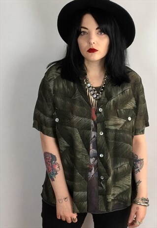 VINTAGE SEMI SHEER EASTEX BLOUSE SIZE 14