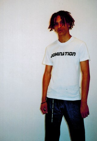 BAAD T-SHIRT WHITE DOMINATION ( GREEN )