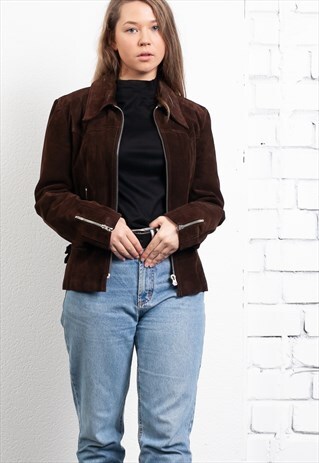 VINTAGE 90S WESTERN SUEDE LEATHER JACKET
