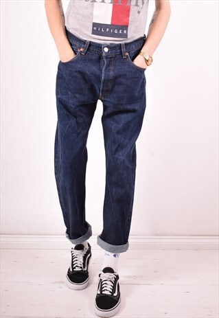 LEVI'S 501 MENS VINTAGE JEANS W34 L29 BLUE 90S
