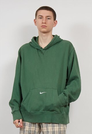 VINTAGE 90'S NIKE DARK GREEN HOODIE