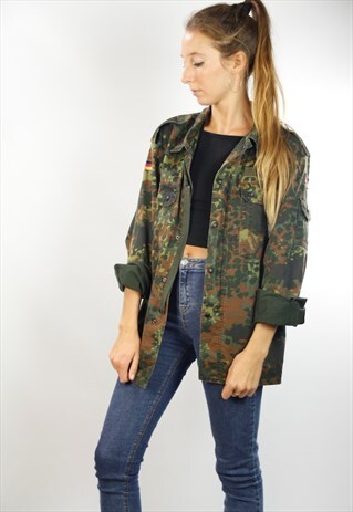 OVERSIZE CAMO SHIRT / MILITARY SHIRT