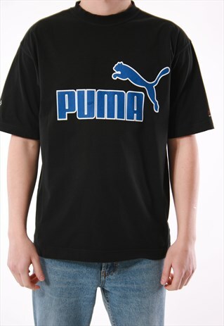 VTG PUMA COTTON OLDSCHOOL BIG LOGO T-SHIRT 14023