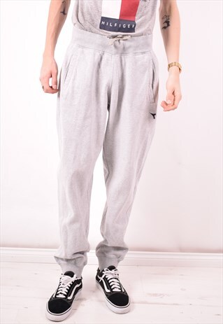 DIADORA MENS VINTAGE TRACKSUIT TROUSERS XL GREY 90S