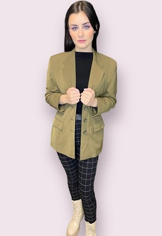 VINTAGE KHAKI BLAZER FOR WOMEN {W796}