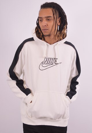 VINTAGE NIKE HOODIE JUMPER WHITE
